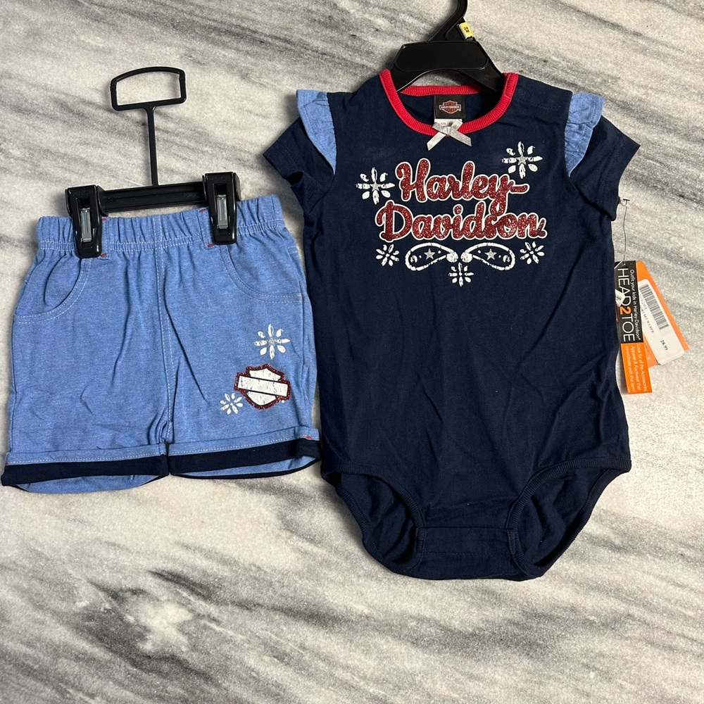 NEW baby girl Harley Davidson outfit 24M